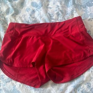 lululemon athletica Vibrant Red Athletic Shorts
